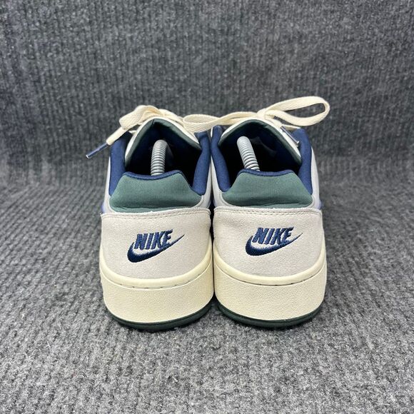 Nike Full Force Low White Navy Teal Athletic Leather Shoes Mens 8 FZ3595-100 main image 8